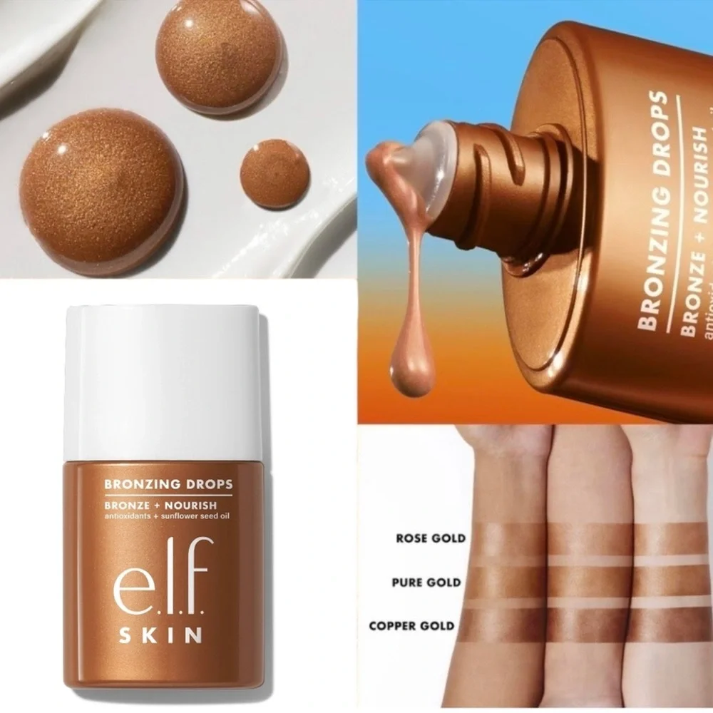 💖✨ e.l.f. Skin Bronzing Drops Bronze Copper Gold New In Box Full Size💖✨3 for $15